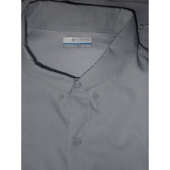 Columbia Men's PFG Long Sleeve Shirt XXL Light‎ Grey Fishing Outdoor Casual - Picture 6 of 6